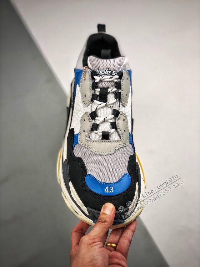 Balenciaga經典款男女鞋 巴黎世家頂級版本Triple-S 17老爹鞋 Balenciaga情侶款老爹鞋  hdbl1222